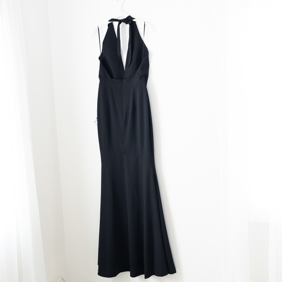 NEW Dress the Population Camden Halter Mermaid Evening Gown Black Size Medium - Picture 8 of 13